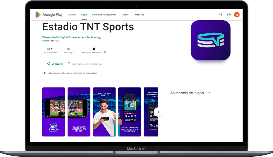 Estadio de TNT sports app oficial