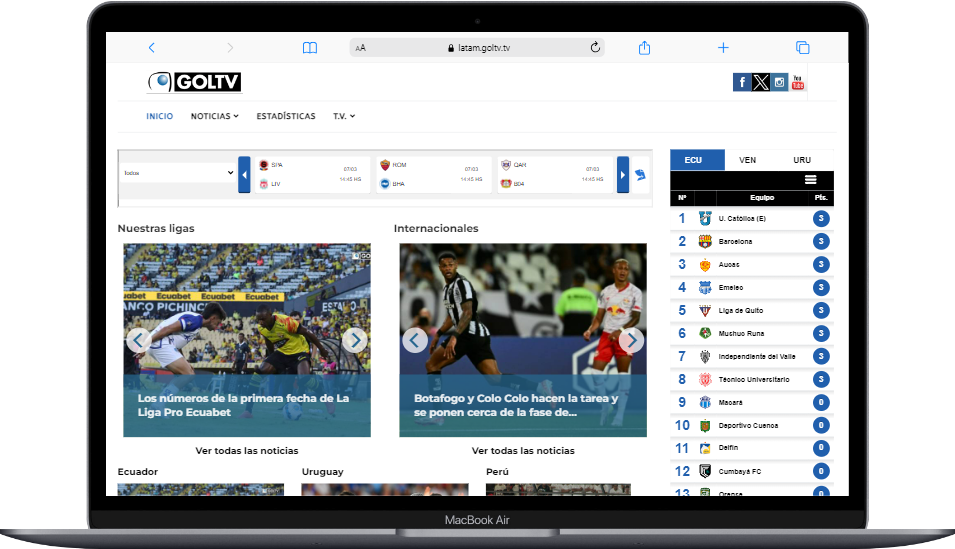 sitio web de gol tv